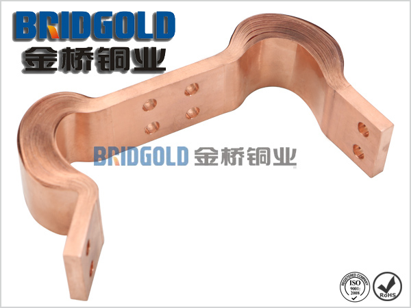 金橋生產(chǎn)的新能源汽車動力電池銅箔軟連接產(chǎn)品，裸銅